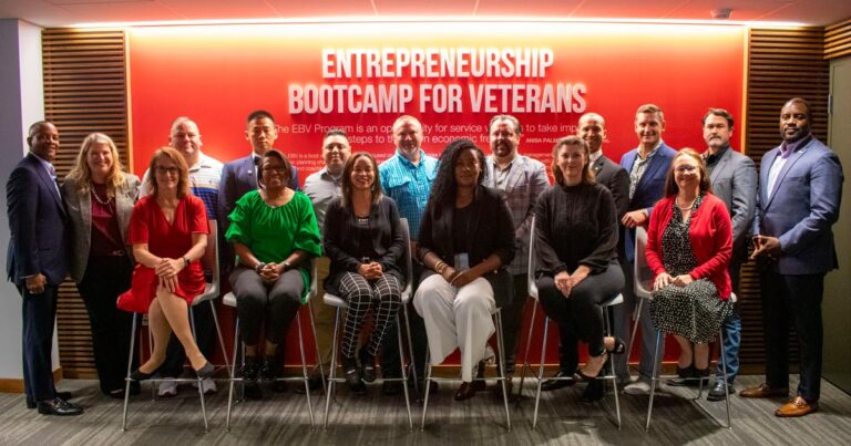 Karen Mertes of Fulfill Your Destiny Giving Business Insight at Veterans Entrepreneurship Training Symposium