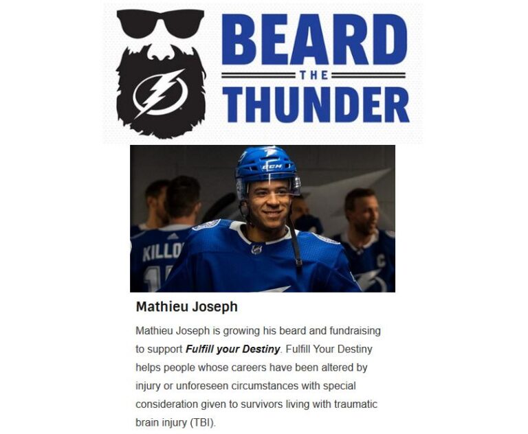 Fulfill Your Destiny selected as one of the non-profits for the 2019 Stanley Cup Playoffs #BeardTheThunder initiative